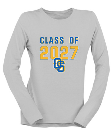 Olathe South Falcons OS Script Class of 2027 Women's LS T-Shirt
