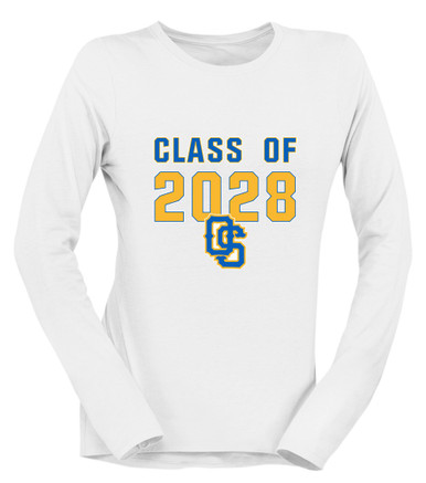 Olathe South Falcons OS Script Class of 2028 Women's LS T-Shirt