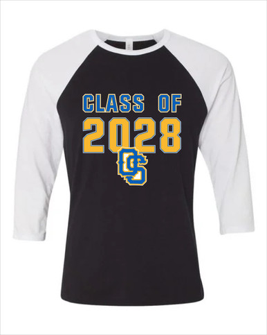 Olathe South Falcons OS Script Class of 2028 Men's Baseball T-Shirt