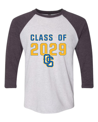 Olathe South Falcons OS Script Class of 2029 Men's Baseball T-Shirt