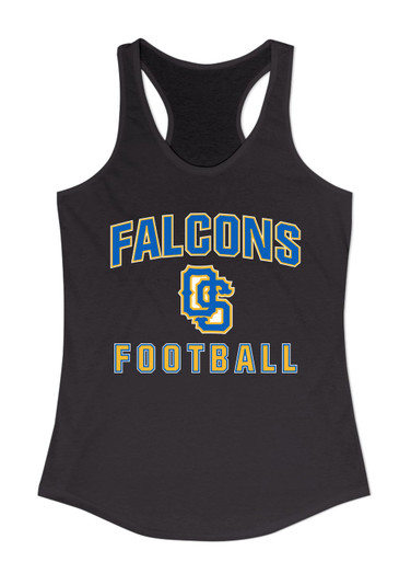 Olathe South Falcons OS Script Football #1 Women's Tank Top