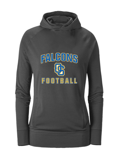 Olathe South Falcons OS Script Football #1 Women's Hoodie
