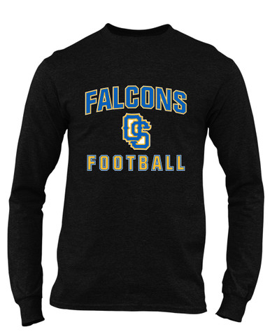 Olathe South Falcons OS Script Football #1 Men's LS T-Shirt