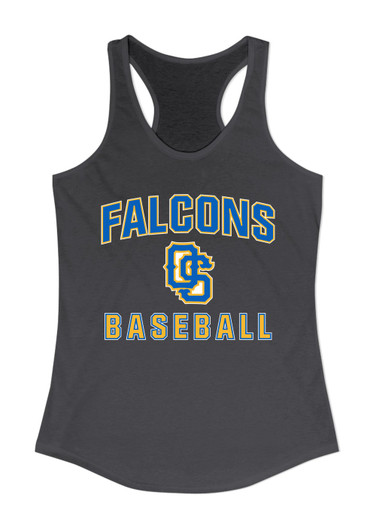 Olathe South Falcons OS Script Baseball #1 Women's Tank Top
