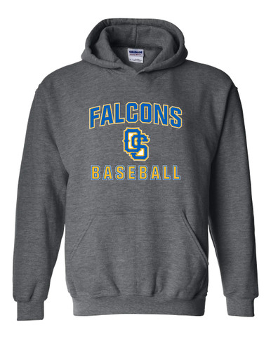 Olathe South Falcons OS Script Baseball #1 Men's Hoodie