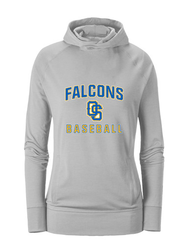 Olathe South Falcons OS Script Baseball #1 Women's Hoodie
