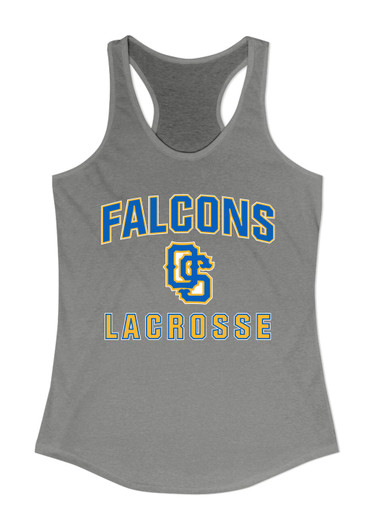 Olathe South Falcons OS Script Lacrosse Women's Tank Top