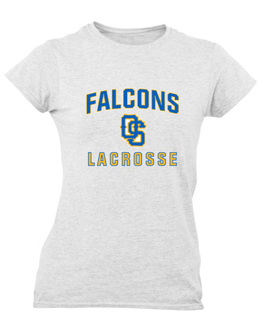 Olathe South Falcons OS Script Lacrosse Women's SS T-Shirt