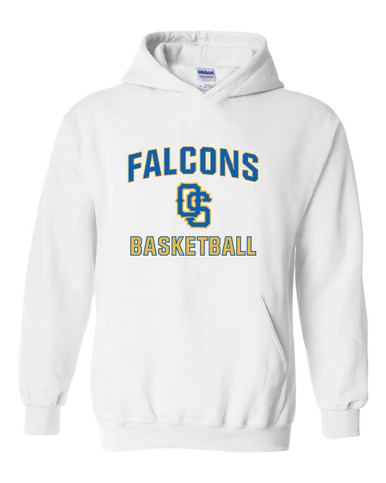 Olathe South Falcons OS Script Basketball #1 Men's Hoodie