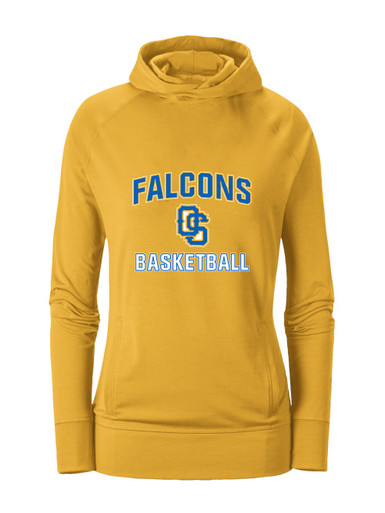 Olathe South Falcons OS Script Basketball #1 Women's Hoodie