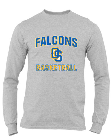 Olathe South Falcons OS Script Basketball #1 Men's Premium LS T-Shirt