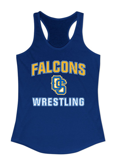 Olathe South Falcons OS Script Wrestling Women's Tank Top