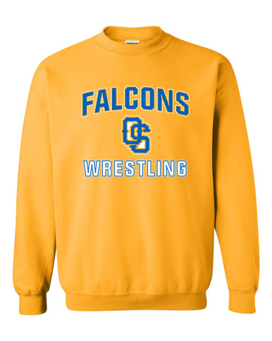 Olathe South Falcons OS Script Wrestling Men's Sweatshirt