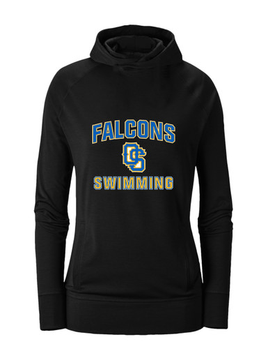 Olathe South Falcons OS Script Swimming Women's Hoodie
