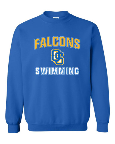 Olathe South Falcons OS Script Swimming Men's Sweatshirt
