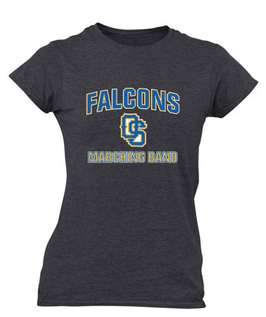 Olathe South Falcons OS Script Marching Band Women's Premium SS T-Shirt