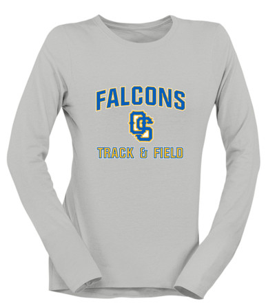 Olathe South Falcons OS Script Track & Field Women's Premium LS T-Shirt