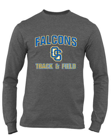 Olathe South Falcons OS Script Track & Field Men's LS T-Shirt