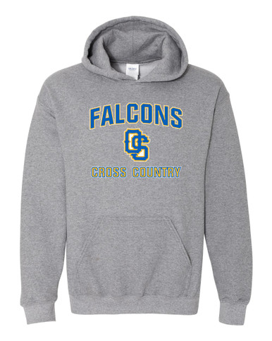 Olathe South Falcons OS Script Cross Country Men's Hoodie