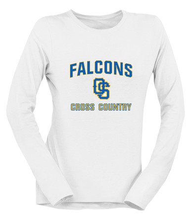Olathe South Falcons OS Script Cross Country Women's LS T-Shirt