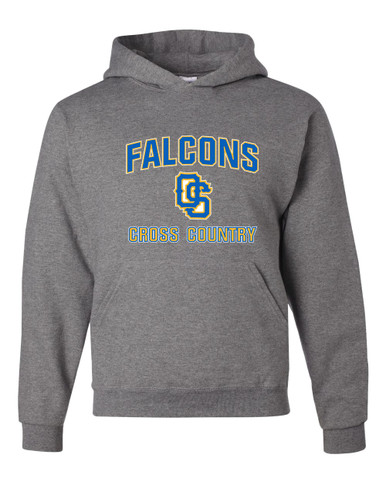 Olathe South Falcons OS Script Cross Country Men's Premium Hoodie