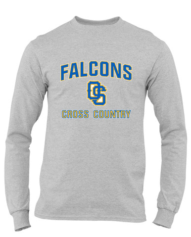 Olathe South Falcons OS Script Cross Country Men's Premium LS T-Shirt