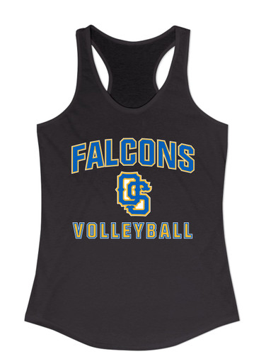 Olathe South Falcons OS Script Volleyball Women's Tank Top