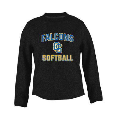 Olathe South Falcons OS Script Softball #1 Women's Sweatshirt
