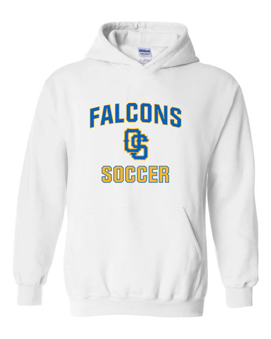 Olathe South Falcons OS Script Soccer #1 Men's Hoodie