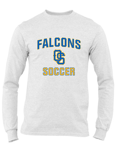 Olathe South Falcons OS Script Soccer #1 Men's Premium LS T-Shirt