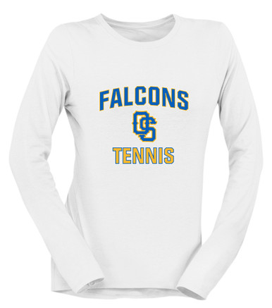 Olathe South Falcons OS Script Tennis Women's Premium LS T-Shirt