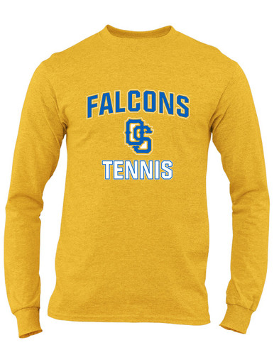 Olathe South Falcons OS Script Tennis Men's LS T-Shirt