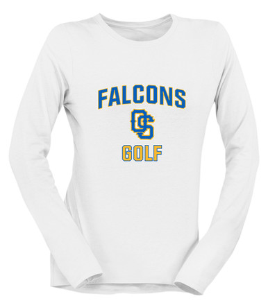 Olathe South Falcons OS Script Golf Women's LS T-Shirt