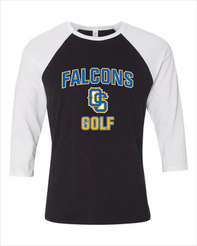 Olathe South Falcons OS Script Golf Men's Baseball T-Shirt