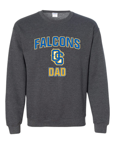 Olathe South Falcons OS Script Dad Men's Sweatshirt
