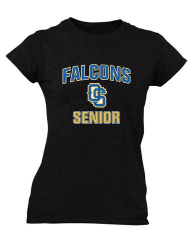 Olathe South Falcons OS Script Senior #1 Women's Premium SS T-Shirt