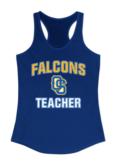 Olathe South Falcons OS Script Teacher Women's Tank Top