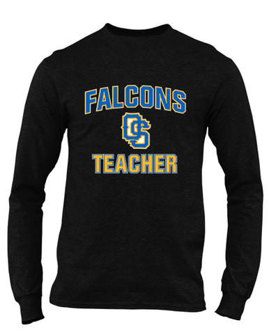 Olathe South Falcons OS Script Teacher Men's Premium LS T-Shirt
