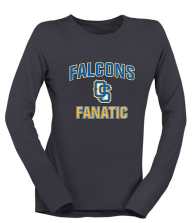 Olathe South Falcons OS Script Fanatic Women's Premium LS T-Shirt