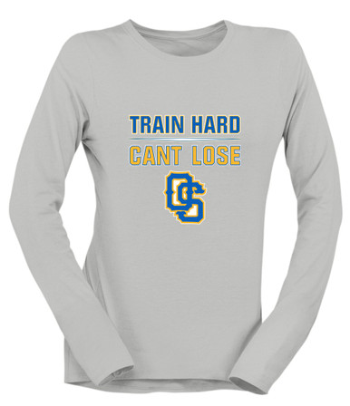 Olathe South Falcons OS Script Train Hard, Can't Lose Women's Premium LS T-Shirt