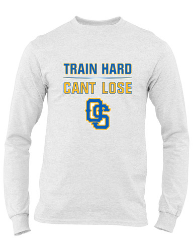 Olathe South Falcons OS Script Train Hard, Can't Lose Men's Premium LS T-Shirt