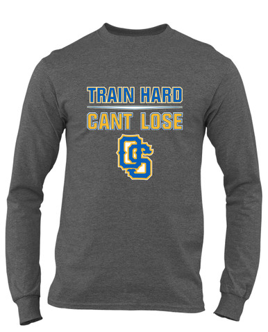 Olathe South Falcons OS Script Train Hard, Can't Lose Men's LS T-Shirt