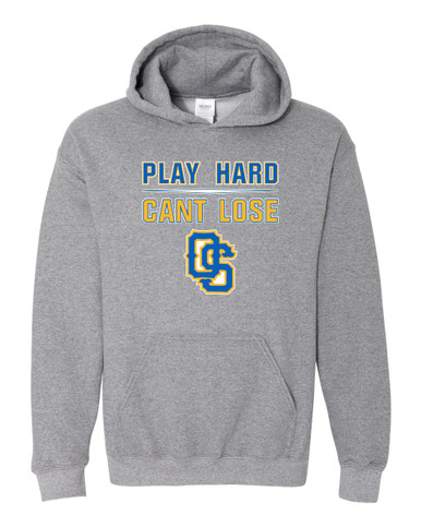 Olathe South Falcons OS Script Play Hard, Can't Lose Men's Hoodie