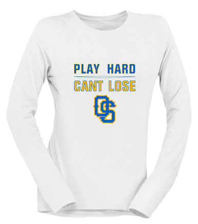 Olathe South Falcons OS Script Play Hard, Can't Lose Women's Premium LS T-Shirt