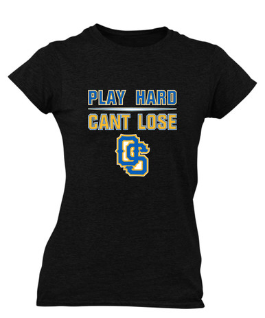 Olathe South Falcons OS Script Play Hard, Can't Lose Women's SS T-Shirt