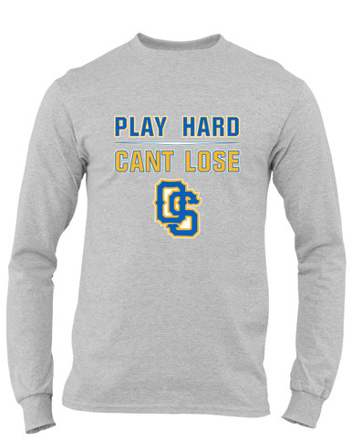 Olathe South Falcons OS Script Play Hard, Can't Lose Men's LS T-Shirt