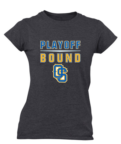 Olathe South Falcons OS Script Playoff Bound Women's Premium SS T-Shirt
