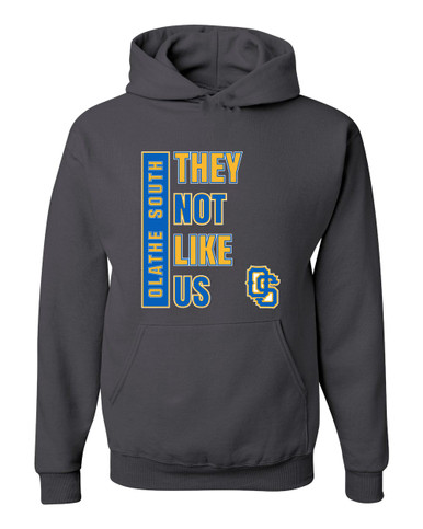 Olathe South Falcons OS Script They Not Like Us #1 Men's Premium Hoodie