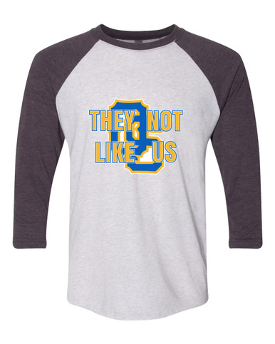Olathe South Falcons OS Script They Not Like Us #2 Women's Baseball T-Shirt
