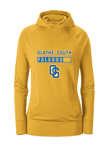 Olathe South Falcons OS Script Mascot #7 Women's Hoodie